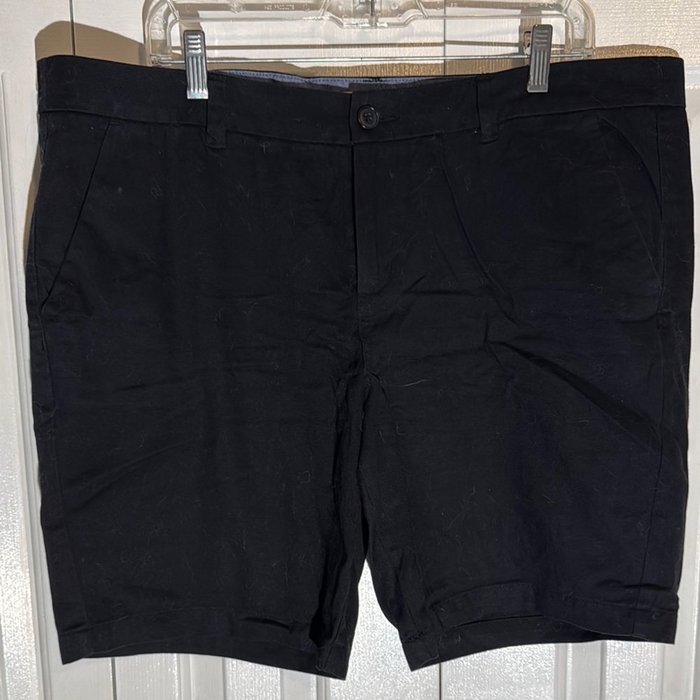 Merona Black Bermuda Shorts Tailored Cotton Blend
